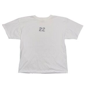 Double A For Good Health Mens White 22 Graphic T-Shirt Oversize Fit USA Made L